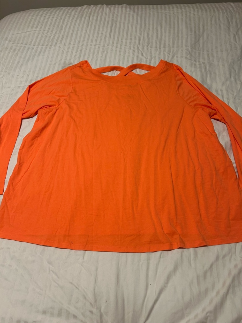 AnyBody Coral Long-Sleeve Top with Back Cutout